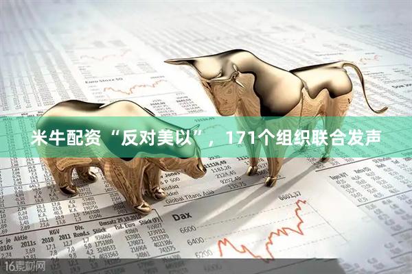 米牛配资 “反对美以”，171个组织联合发声