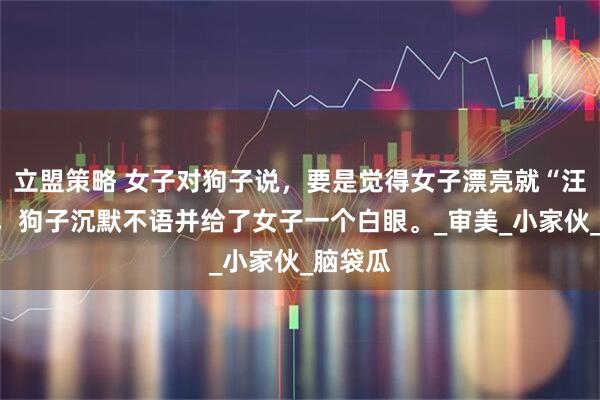 立盟策略 女子对狗子说，要是觉得女子漂亮就“汪”一声，狗子沉默不语并给了女子一个白眼。_审美_小家伙_脑袋瓜